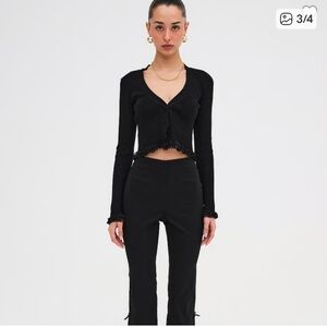 For Love And Lemons Black Cardigan